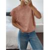 imageSOLY HUX Womens Ribbed Sweater Crew Neck Short Sleeve Loose Fit Floral Knit Pullover TopsDusty Pink