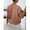 imageSOLY HUX Womens Ribbed Sweater Crew Neck Short Sleeve Loose Fit Floral Knit Pullover TopsDusty Pink