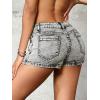 imageSOLY HUX Womens Y2k Skirt Low Rise Mini Bodycon Cargo Denim Jean Skirt with PocketPlain Grey