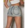imageSOLY HUX Womens Y2k Skirt Low Rise Mini Bodycon Cargo Denim Jean Skirt with PocketPlain Light Blue