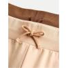 imageSOLY HUX Girls 2 Piece Sweatpants Elastic High Waisted Flared Leg Long PantsRust Brown and Apricot