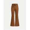 imageSOLY HUX Girls 2 Piece Sweatpants Elastic High Waisted Flared Leg Long PantsRust Brown and Apricot