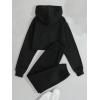 imageSOLY HUX Womens 2 Piece Outfits Letter Graphic Drawstring Long Sleeve Hoodies and Sweatpants SetBlack Letter