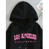 imageSOLY HUX Womens 2 Piece Outfits Letter Graphic Drawstring Long Sleeve Hoodies and Sweatpants SetBlack Letter