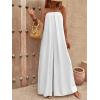 imageSOLY HUX Womens Strapless Sleeveless Tie Back Tube Jumpsuit Wide Leg Loose PantsPlain White