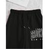 imageSOLY HUX Womens Sweatsuit 2 Piece Letter Graphic Long Sleeve Sweatshirt and Pants Outfits Set Casual TracksuitsBlack and White