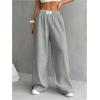imageSOLY HUX Girls Wide Leg Sweatpants Elastic High Waisted Loose Baggy Pants with PocketsSolid Grey
