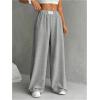 imageSOLY HUX Girls Wide Leg Sweatpants Elastic High Waisted Loose Baggy Pants with PocketsSolid Grey