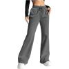 imageSOLY HUX Womens Bell Bottom Sweatpants Drawstring Waist Flare Leggings Yoga Athletic PantsDark Grey