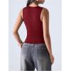 imageSOLY HUX Womens Cut Out Half Zip Tank Top Sleeveless Crew Neck Y2k Going Out Crop TopsSolid Red
