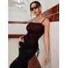 imageSOLY HUX Womens Ruched Lace Cami Top Drawstring Sleeveless Clubwear Sexy Gothic TopsBurgundy and Black