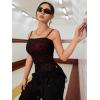 imageSOLY HUX Womens Ruched Lace Cami Top Drawstring Sleeveless Clubwear Sexy Gothic TopsBurgundy and Black