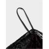 imageSOLY HUX Womens Ruched Lace Cami Top Drawstring Sleeveless Clubwear Sexy Gothic TopsBurgundy and Black