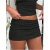 imageSOLY HUX Womens Skirt Set 2 Piece Outfits Backless Halter Crop Top and Mini Skirts Party Clubwear SetsPure Black