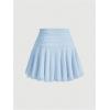 imageSOLY HUX Womens Summer Skirts High Waisted Ruffle Mini Skirts Flared Flowy Beach Short SkirtLight Blue