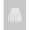 imageSOLY HUX Womens Summer Skirts High Waisted Ruffle Mini Skirts Flared Flowy Beach Short SkirtSolid White