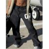 imageSOLY HUX Womens Sweatpants Number Graphic Drawstring Waist Baggy Straight Leg PantsBlack Letter