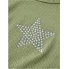 imageSOLY HUX Womens Tank Tops Y2K Sleeveless Ribbed Star Crop Tank Top Summer Going Out TopsArmy Green