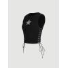 imageSOLY HUX Womens Tank Tops Y2K Sleeveless Ribbed Star Crop Tank Top Summer Going Out TopsBlack Rhinestone
