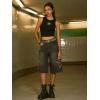 imageSOLY HUX Womens Tank Tops Y2K Sleeveless Ribbed Star Crop Tank Top Summer Going Out TopsBlack Rhinestone