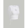 imageSOLY HUX Womens Tank Tops Y2K Sleeveless Ribbed Star Crop Tank Top Summer Going Out TopsWhite Rhinestone