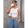 imageSOLY HUX Womens Tank Tops Y2K Sleeveless Ribbed Star Crop Tank Top Summer Going Out TopsWhite Star
