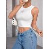 imageSOLY HUX Womens Tank Tops Y2K Sleeveless Ribbed Star Crop Tank Top Summer Going Out TopsWhite Star