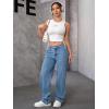 imageSOLY HUX Womens Tank Tops Y2K Sleeveless Ribbed Star Crop Tank Top Summer Going Out TopsWhite Star