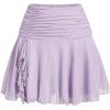 imageSOLY HUX Womens Summer Skirts High Waisted Ruffle Mini Skirts Flared Flowy Beach Short SkirtMauve Purple