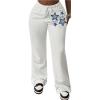 imageSOLY HUX Womens Sweatpants Graphic Print Drawstring Waist Straight Leg Casual Baggy PantsWhite Star