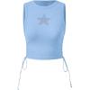 imageSOLY HUX Womens Tank Tops Y2K Sleeveless Ribbed Star Crop Tank Top Summer Going Out TopsLight Blue