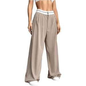 imageSOLY HUX Womens High Waisted Wide Leg Pants Baggy Casual Work Office Long Trousers with Pockets