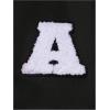 imageSOLY HUX Girls Casual 2 Piece Outfits Color Block Letter Varsity Jacket and Pleated Skirt SetBlack Letter