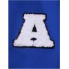 imageSOLY HUX Girls Casual 2 Piece Outfits Color Block Letter Varsity Jacket and Pleated Skirt SetBlue Letter