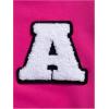 imageSOLY HUX Girls Casual 2 Piece Outfits Color Block Letter Varsity Jacket and Pleated Skirt SetHotpink Letter