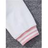 imageSOLY HUX Girls Casual 2 Piece Outfits Color Block Letter Varsity Jacket and Pleated Skirt SetPink Letter