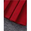 imageSOLY HUX Girls Casual 2 Piece Outfits Color Block Letter Varsity Jacket and Pleated Skirt SetRed Letter