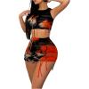 imageSOLY HUX Womens 2 Piece Outfits Tie Dye Ripped Sleeveless Crop Tank Tops and Bodycon Mini Skirt SetRose Red Tie Dye