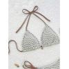 imageSOLY HUX Bathing Suit for Women Fishnet Halter Triangle String Bikini Set Tie Side Thong Two Piece SwimsuitMulticoloured
