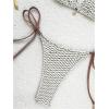 imageSOLY HUX Bathing Suit for Women Fishnet Halter Triangle String Bikini Set Tie Side Thong Two Piece SwimsuitMulticoloured