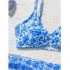 imageSOLY HUX Girls Swimsuit Set Cute Floral Print High Waisted Bikinis Bathing Suit with Cover Up SkirtsBlue Floral