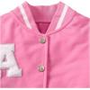 imageSOLY HUX Toddler Girls 2 Piece Outfits Letter Graphic Long Sleeve Varsity Jacket and Pleated Skirt Set Preppy ClothesHotpink Letter