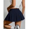 imageSOLY HUX Womens High Waisted Pleated Mini Skirt A Line Flowy Skirts Skater Tennis SkirtsDark Blue