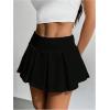 imageSOLY HUX Womens High Waisted Pleated Mini Skirt A Line Flowy Skirts Skater Tennis SkirtsPlain Black
