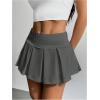 imageSOLY HUX Womens High Waisted Pleated Mini Skirt A Line Flowy Skirts Skater Tennis SkirtsPlain Grey