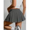imageSOLY HUX Womens High Waisted Pleated Mini Skirt A Line Flowy Skirts Skater Tennis SkirtsPlain Grey