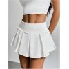 imageSOLY HUX Womens High Waisted Pleated Mini Skirt A Line Flowy Skirts Skater Tennis SkirtsPlain White