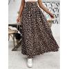 imageSOLY HUX Womens Leopard Print Maxi Skirt High Waisted A Line Flowy Casual Long SkirtsMulticoloured Leopard