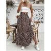 imageSOLY HUX Womens Leopard Print Maxi Skirt High Waisted A Line Flowy Casual Long SkirtsMulticoloured Leopard