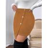 imageSOLY HUX Womens Plus Size Button Front Wrap Asymmetrical Hem Bodycon Skirt High Waist Mini SkirtsPure Khaki